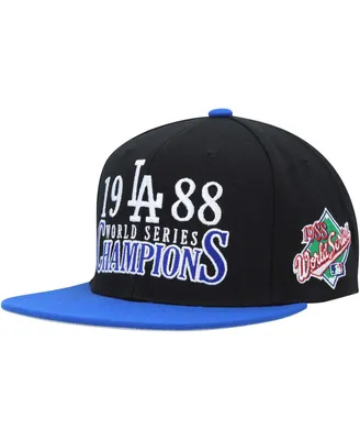 Men's Mitchell & Ness Black Los Angeles Dodgers World Series Champs Snapback Hat