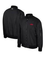 Men's Colosseum Black Arkansas Razorbacks Full-Zip Bomber Jacket