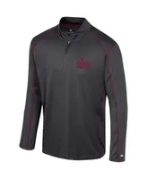 Men's Colosseum Black Montana Grizzlies Cameron Quarter-Zip Windshirt