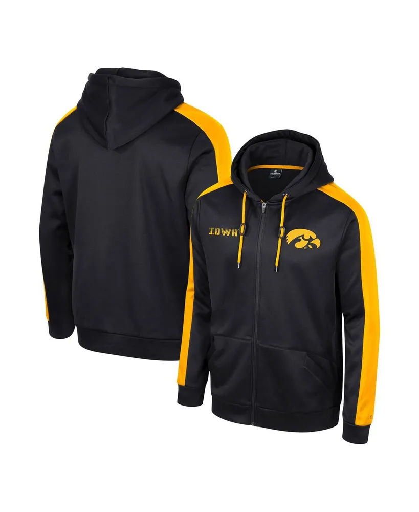 Men's Colosseum Black Iowa Hawkeyes Reese Full-Zip Hoodie