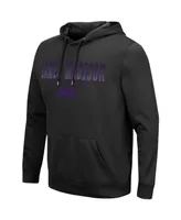 Men's Colosseum Black James Madison Dukes Blackout 3.0 Pullover Hoodie