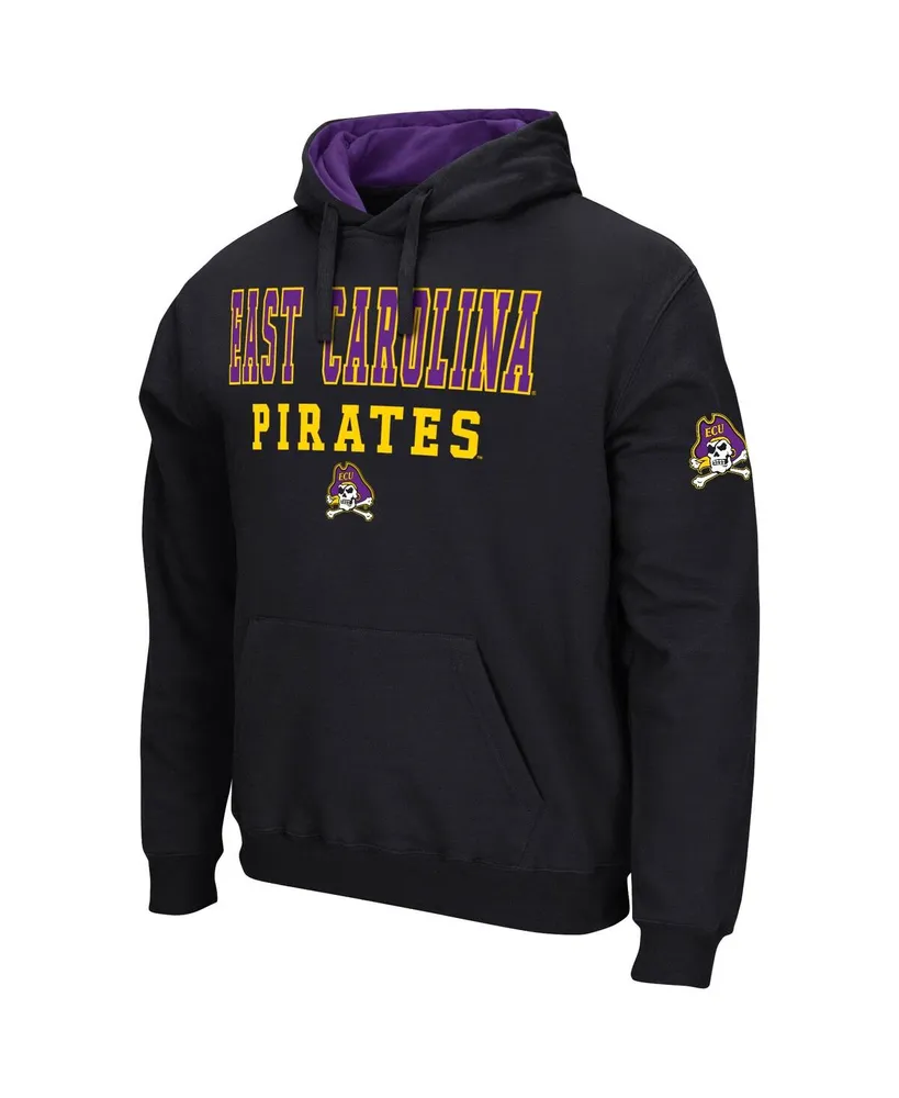 Men's Colosseum Black Ecu Pirates Sunrise Pullover Hoodie