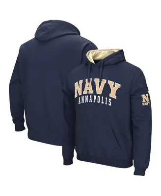 Men's Colosseum Navy Midshipmen Double Arch Pullover Hoodie