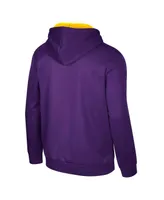 Men's Colosseum Purple Lsu Tigers Reese Pullover Hoodie