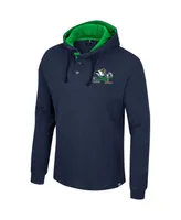 Men's Colosseum Navy Notre Dame Fighting Irish Affirmative Thermal Hoodie Long Sleeve T-shirt