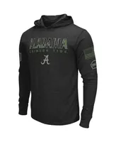 Men's Colosseum Black Alabama Crimson Tide Big and Tall Oht Military-Inspired Appreciation Tango Long Sleeve Hoodie T-shirt