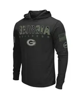 Men's Colosseum Black Georgia Bulldogs Big and Tall Oht Military-Inspired Appreciation Tango Long Sleeve Hoodie T-shirt