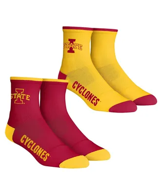Youth Boys and Girls Rock 'Em Socks Iowa State Cyclones Core Team 2-Pack Quarter Length Sock Set