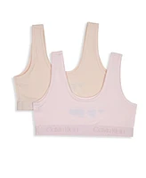 Calvin Klein Big Girls Scoop Neck Bralette, Pack of 2