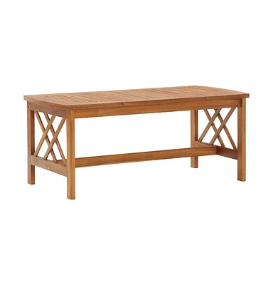 Coffee Table 40.2"x19.7"x16.9" Solid Acacia Wood