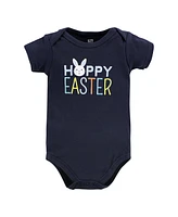 Hudson Baby Boys Cotton Bodysuits, Hoppy Easter, 3-Pack