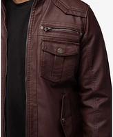 X-Ray Men's Faux Shearling Lining Utility Jacket