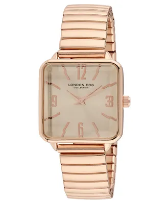 London Fog Women's Quartz Shrewsbury Rose Gold-Tone Alloy Watch 28mm