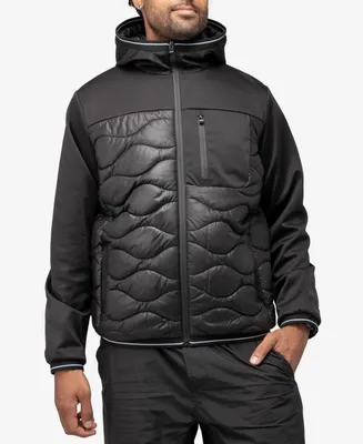 X-Ray Men's Quilted Jacket with Hood