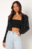 Petal and Pup Women's Monica All Over Pearl Crop Jacket