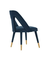 Manhattan Comfort Neda 20.87" Wide Velvet Upholstered Dining Chair
