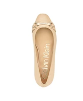 Calvin Klein Women's Crystil Tailored Ballet Flat - Light Natural