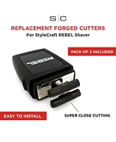 StyleCraft Professional Replacement Rebel Shaver Stainless-Steel Cutter Blades Set, 2 Piece