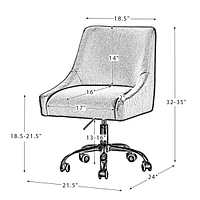 Hulala Home Modern Cute Desk Chair with Adjustable Swivel