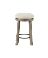 Ink+Ivy 19.25" Oaktown Wide Wood Swivel Counter Stool