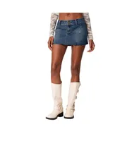 Women's Donnie washed denim mini skirt