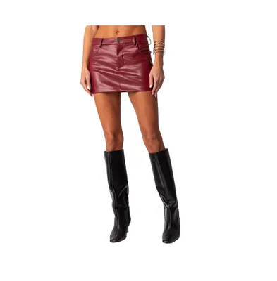 Women's Maya Faux Leather Mini Skirt