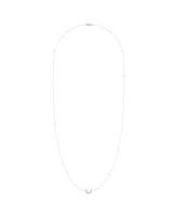 LuvMyJewelry Midnight Crescent Layered Design Sterling Silver Diamond Women Necklace