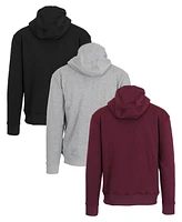 Blue Ice Men's Fleece-Lined Full-Zip Hoodie, Pack of 3