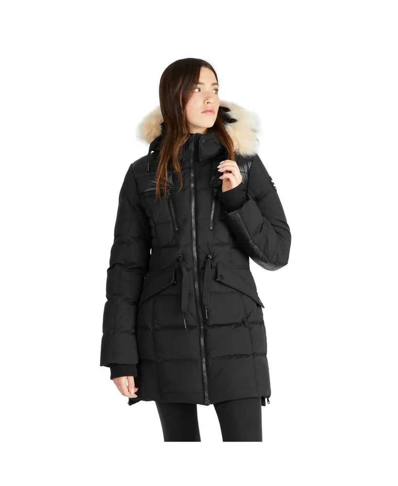 Pajar Women\'s Alia Mixed Media Quilted Parka with Detachable Hood and Faux  Fur Trim | Hawthorn Mall