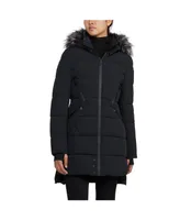 Pajar Women's Iclyn Featherless Puffer with Detachable Hood and Faux Fur Trim