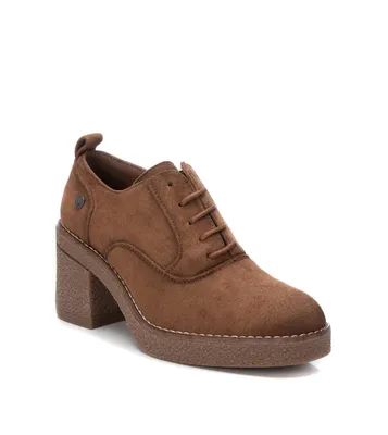 Women's Suede Heeled Oxfords By Xti