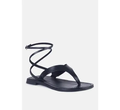 Wrap-up Tie around Flat Womens Sandals