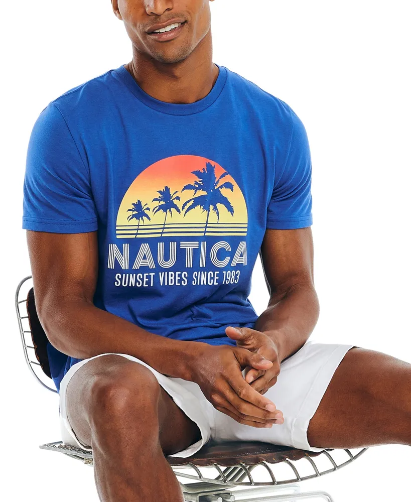 Nautica Men's Sunset Vibes Classic-Fit Logo Graphic T-Shirt