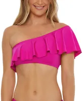 Trina Turk Women's Monaco One-Shoulder Ruffle Bikini Top