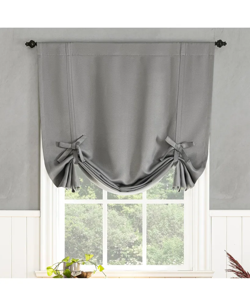 Preston Energy Saving Blackout Rod Pocket Window Tie-up Shade