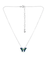 Macy's Abalone Inlay Butterfly Necklace