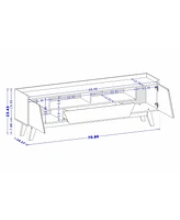 Manhattan Comfort Marcus 70.86" Medium Density Fiberboard 4-Shelf Tv Stand