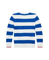 Polo Ralph Lauren Big Boys Striped Cable-Knit Cotton Sweater