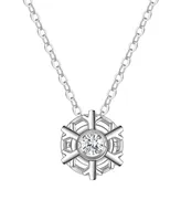 Macy's Cubic Zirconia Snowflake Pendant Necklace