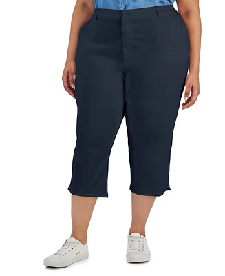 Style & Co Women's Plus Mid-Rise Comfort Waist Capri Pants, Exclusively at Macy's