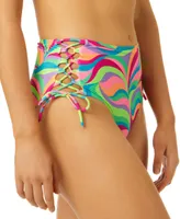 Salt + Cove Juniors' Side-Lace-Up High-Waist Bikini Bottoms, Created for Macy's