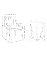 Manhattan Comfort Eda 22.83" Velvet Upholstered Dining Chair