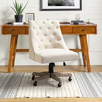 Modern Upholstered Tufted Armless Home Office Chair