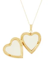 Diamond Accent Heart Locket 18" Pendant Necklace in 10k Gold