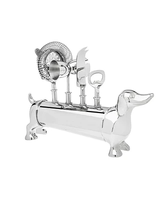 Godinger Dachshund 5 Piece Bar Tool Set