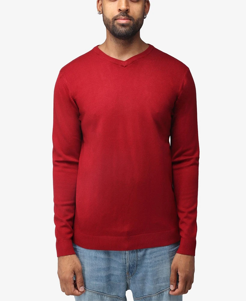 X-Ray Men's Basic V-Neck Pullover Midweight Sweater