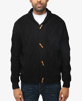 X-Ray Men's Shawl Collar Knit Cardigan