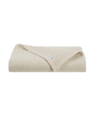 Haryana Luxury Waffle Weave Cotton Bed Blanket, Queen 90x90 in. (Color Options), Warm Blanket for Bedrooms