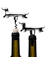 Godinger Dachshund Bottle Stopper and Corkscrew