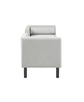 Madison Park 50" Bradford Wide Fabric Upholstered Accent Bench